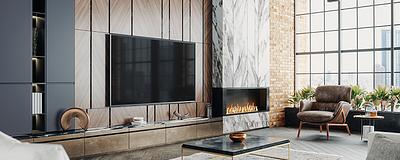 Modern living room with luxury decor.